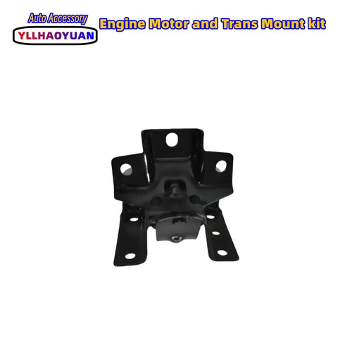 Front view of a single heavy duty engine mount for GM trucks and SUVs, visible black metal bracket, part of a set of 2.