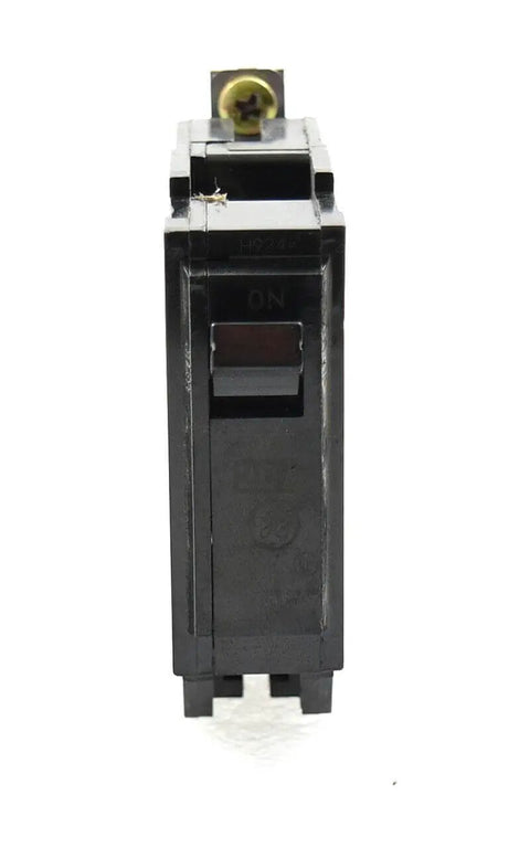 Front view of THQB1120 Miniature Single-Pole Circuit Breaker 20A 120/240VAC 10kAIC Thermal-Magnetic Trip Bolt-On Mount
