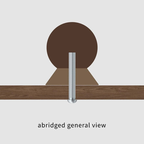 Illustration of 10 Pack Walnut Wood Sphere Cabinet Pulls With Copper Base 1.18 Inch Drawer Knobs for dresser installation