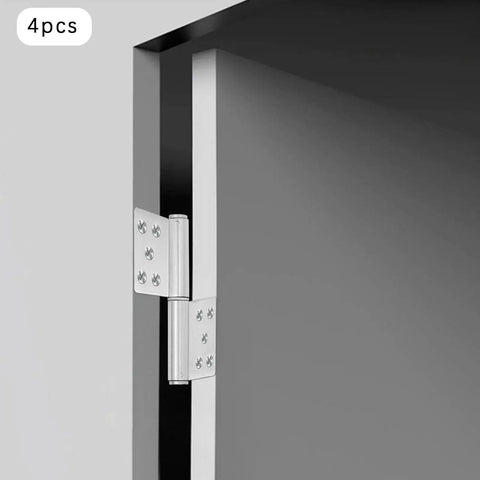 Set Of Four Heavy Duty 304 Stainless Steel Door Hinges In Brushed Silver Finish For Smooth Quiet Operation, High Load Capacity, Easy Installation