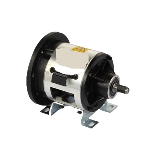 DC24V electromagnetic clutch brake assembly, single flange, metal housing with mounting feet and shaft