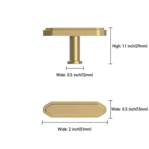 Dimensions of Champagne Bronze Cabinet Knobs 10 Pack Zinc Kitchen Cabinet Hardware For Dresser Drawers 1.2 Inch Diameter By 1.1 Inch Height.