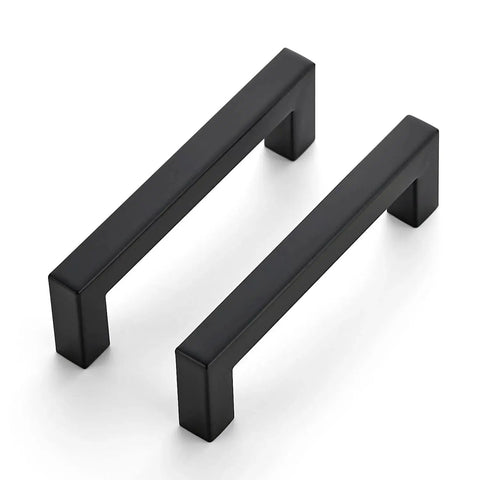 30 Pack 4 Inch Square Kitchen Cabinet Handles Matte Black Drawer Pulls For Cupboards And Cabinets Durable Hardware Set