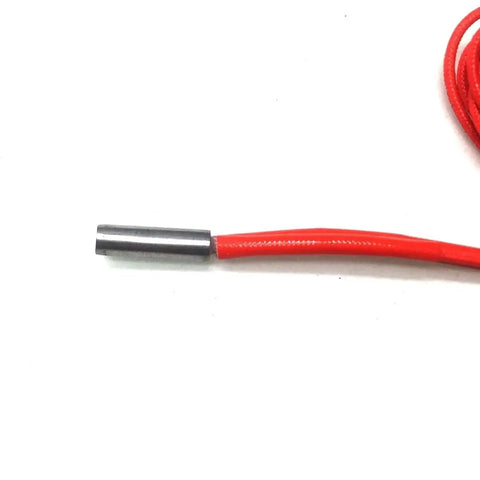 24V 40W Heater Cartridge For 3D Printer Hotend 6mm Stainless Steel With 1.5M Lead Pack Of 3, showing red lead wire