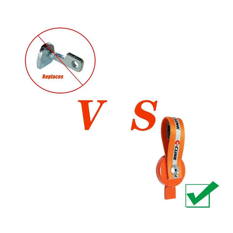 2-pack C-CLINK lockout keys with magnet and orange lockout device with strap for UFP surge brakes on boat trailers