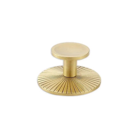 Gold Round Brass Cabinet Knobs Set Of 12 For Cabinets And Drawers, Vintage Back Panel Pulls, Easy Install, 47x28x26mm, Durable Classic Hardware