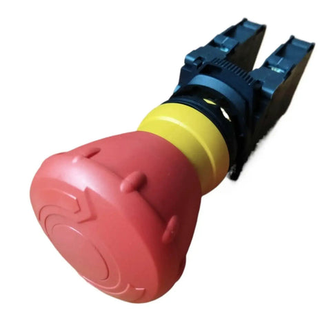 Red Emergency Stop Button Delivers Instant Equipment Shutdown, Easy To Use With Clear Red Housing And Recognizable Icons, Built Tough