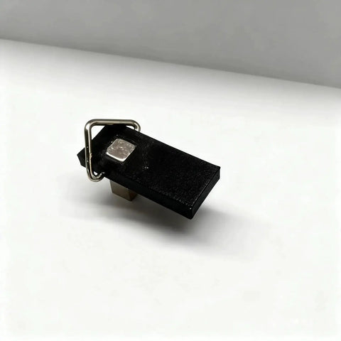 Single Magnetic Honeycomb Hold Down Pin with Metal Clip shown on a flat surface, part of 6 Pack for Laser Engraving and Cutting Pro Grade.