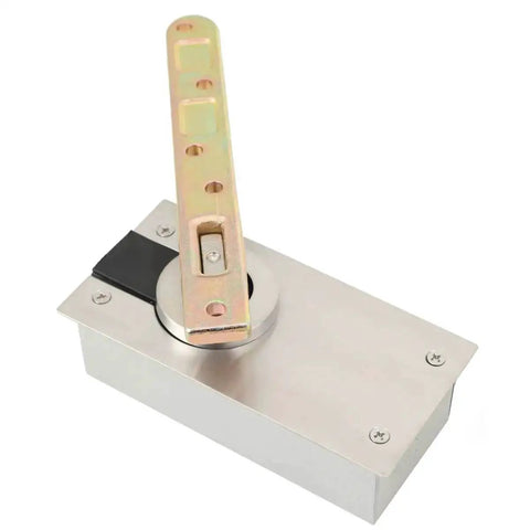 Hidden Pivot Hinges For Heavy Duty Wood Doors Bookcases And Secret Doors With 360 Degree Rotation, stainless steel unit shown