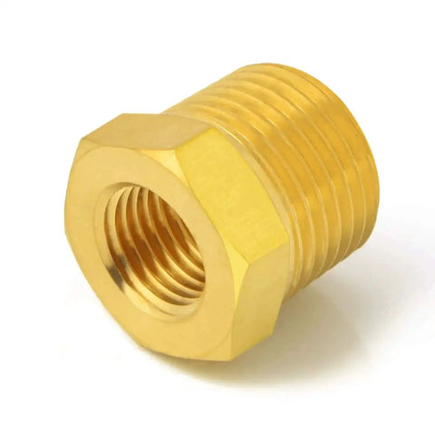 Brass Reducer Bushing One Inch Male NPT To One Quarter Inch Female NPT Reducing Pipe Adapter Fitting Pack Of Two Solid Brass
