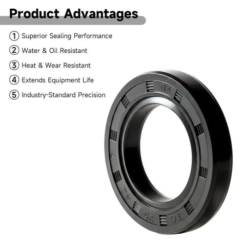 5 Pcs Universal Rotary Shaft Seal TC Double Lip With Spring 25mm By 42mm By 7mm High Pressure Oil Seal Nitrile Rubber Black
