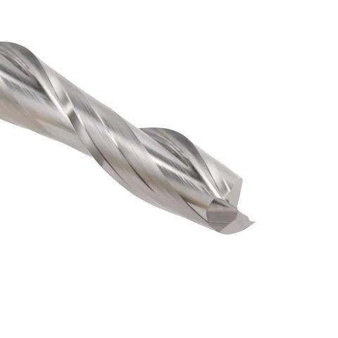 Close-up of Set Of Ten Pro Grade CNC Router Bits One Eighth Inch Shank One Sixteenth Inch Cutting Diameter Flat Nose Carbide End Mills