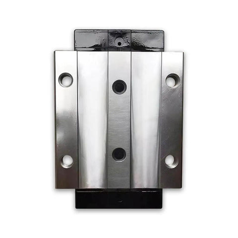 Front view of FLS Extended Slider Guide Block, Slide Unit Ball Bearing, Parts R165381420 R165381422, precision CNC use