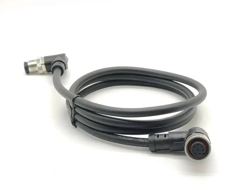 8 Pin M12 Right Angle Connector Cable With A Coding 1 Meter Length AWG22 M12 Male To Female for industrial applications