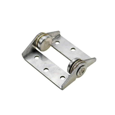 High-torque damping hinge, 304 stainless steel, silver finish, single piece.