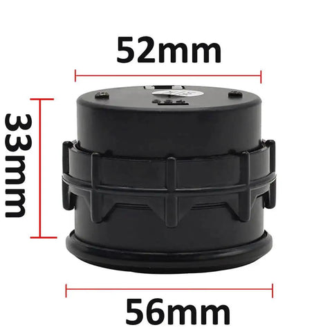 Back view of 52mm Universal Car Oil Pressure Gauge Kit with dimensions, showing 52mm diameter and 33mm height.