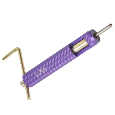 Purple installation tool from 10-32 Helicoil Kit Stainless Steel Helical Screw Thread Inserts 50 Pieces For Damaged Thread Repair