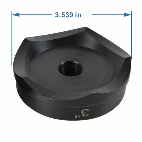 Beefy Three Inch Conduit Punch And Die For Hydraulic Knockout Driver Three Quarter Inch Sixteen UN Thread Ten Ton Punching Force