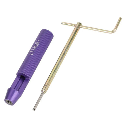 Stainless Steel Helicoil Thread Repair Kit Set For M4 X 2D Screws, 50 Pieces, tools shown in close-up, ideal for thread repair in various materials.