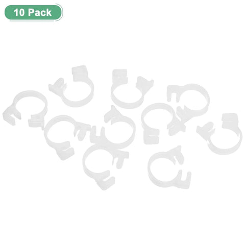 Ten Pack Double Gripping Nylon Hose Clamps Five Eighths Inch Adjustable Ratcheting Clamps With Double Snap Grip For Connecting And Sealing Hoses Pipes And Tubing White Ideal For Automotive And Plumbing Projects Stable Nylon Construction.