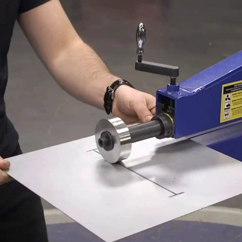 Bead Roller Stretching Dies For Auto Body, Automatic CR12 Steel Tool With 35 HRC Hardness in use, preventing oil canning on sheet metal.