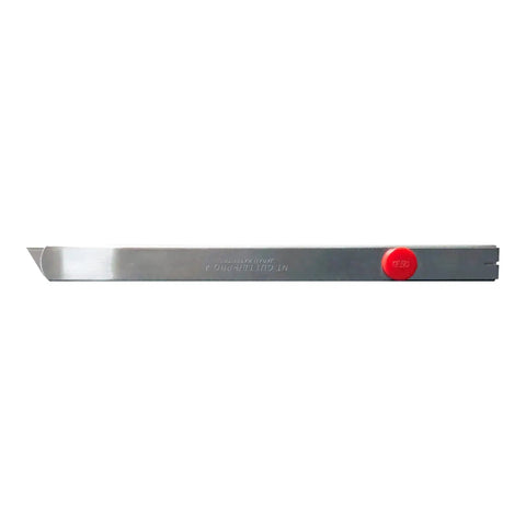 Side view of Auto Lock Stainless Steel Utility Knife With 9mm Blade Built In Snapper Pocket Clip Ambidextrous Tool For Pros And DIYers Rust Resistant Cutter Replacement BA50SS Blades Compatible Rugged Everyday Use