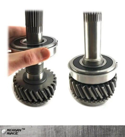 Close-up of Input Shaft Shim Kit for M20 M21 M22 M23 Transmissions with steel core shims and wear plates.