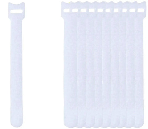 60 Pack 6 Inch Reusable Cable Ties With Hook And Loop For No Fuss Cable Management White Cord Organizer Straps shown.