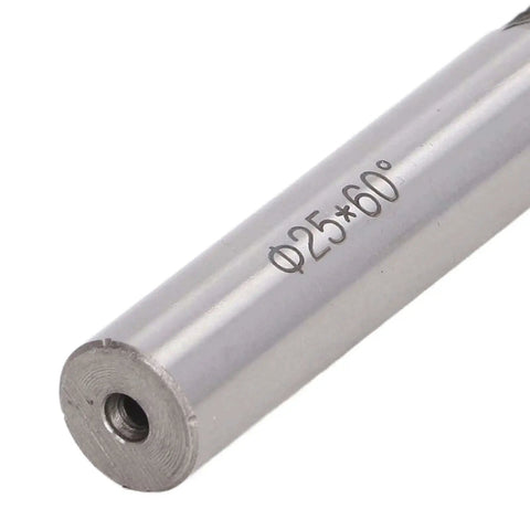Close-up of 25Mm Dovetail Milling Cutter With 6 Flute Carbide End Mill 60 Degree Straight Shank For Ferrous And Nonferrous Metals Pro Grade Tool