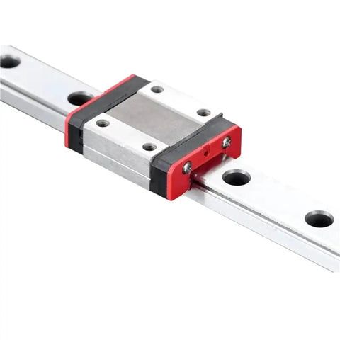Miniature Linear Rail Slide Kit With Guide And Carriage For 3D Printers From 100Mm To 550Mm Length Range H Series Compatible Built For Quick Smooth Motion In CNC Builds And Robotic Projects shown in close-up
