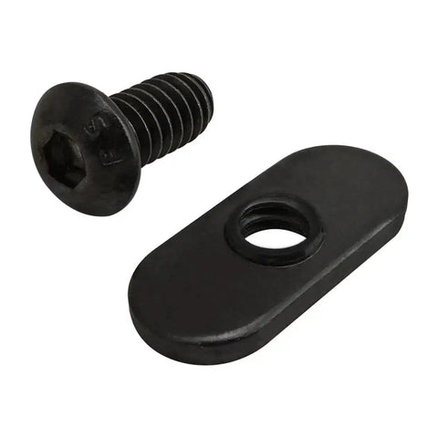 1/4-20 Button Head Socket Cap Screws 1/2 Inch Long With Slide-In Economy T-Nuts Steel Hardware In Black Zinc Finish