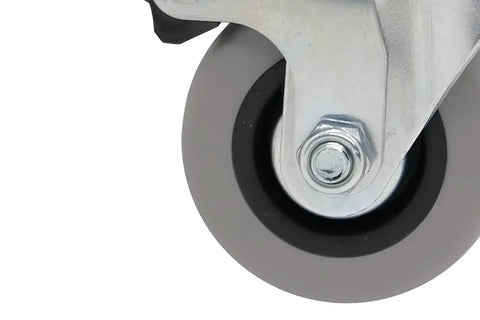 Close-up of non-marking rubber wheel, part of 1.5 Inch Round Non-Marking Rubber Slip-On Chair Leg Tips For Chairs, Stools, And Tables