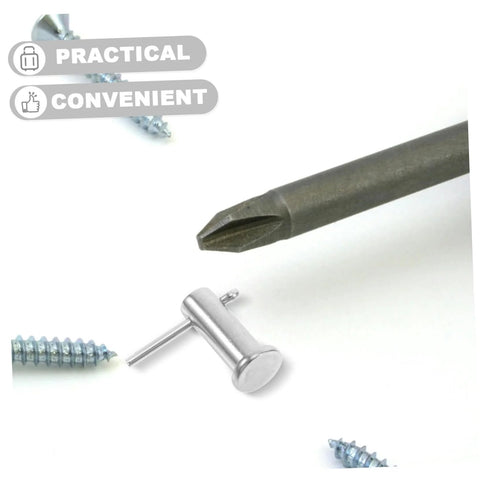 Stainless Steel Alignment Pins Set With Flat Cylindrical Design For Machinery Furniture And Electronics Easy To Install Through Precise Hole Positioning Durable Rust Resistant Headpins For Stable Positioning In Tools And Projects with screwdriver and screws