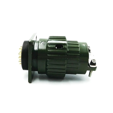 Side view of Y2M Series Y28M US Military Standard Connector Socket 4 Pin MIL SPEC Inline Connector for aviation equipment.