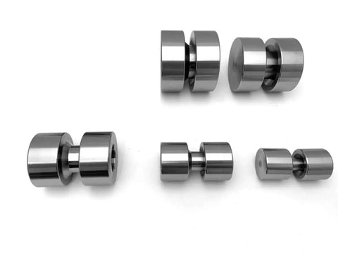 Complete Ten Piece Dimple Die Set For Hydraulic Press Use Includes One Half To Three Inch Dies And Dzus Dimple Die for fabrication.