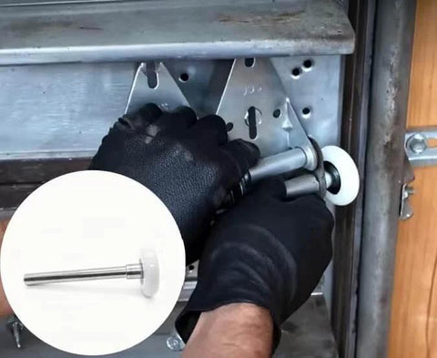 Installing 12 Pack 1.8 Inch Nylon White Garage Door Rollers With 4.7 Inch Stem Quiet Smooth Replacement Wheels With Double Seal