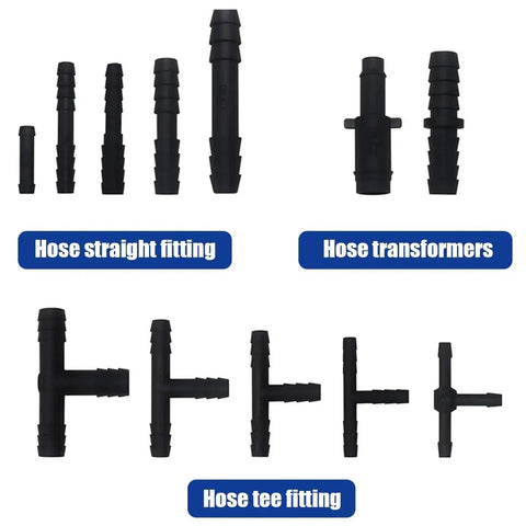 113 Piece Vacuum Connector Assortment Kit For Auto Hoses With 12 Sizes Of Tee And Straight Nylon Tubing Fittings