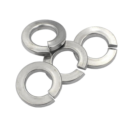 Split lock washers, 3/8 in, 304 stainless steel, DGOL, five pieces
