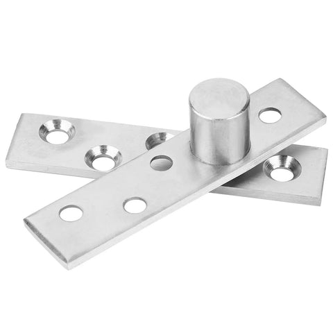 Hidden Door Pivot Hinge Set 2 Pack, 360 Degree Stainless Steel Concealed Rotating Axis Hinges for Secret Doors and Bookcases