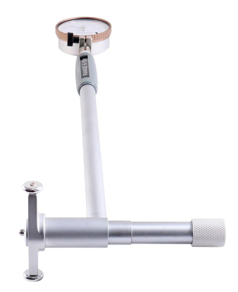 Dial Bore Gauge Set 6 To 10 Inches With 0.0005 Inch Graduations And 10 Inch Stem Length Model Ee20-5010 showing a silver measuring tool with dial.