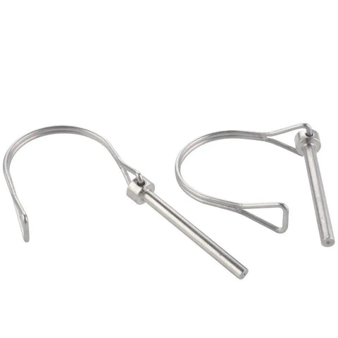 Two Pack Marine Grade 316 Stainless Steel Safety Coupler Pins Four Point Eight Millimeter By Fifty Millimeter Shafts Locking Pins for Boats