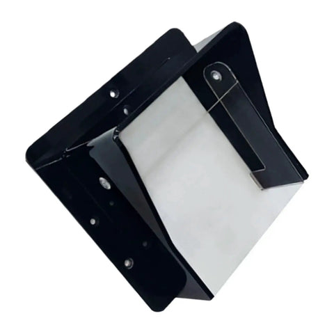 Rainproof Acrylic Enclosure Cover for Access Control Keypad with clear panel rain guard and flip open design, side view