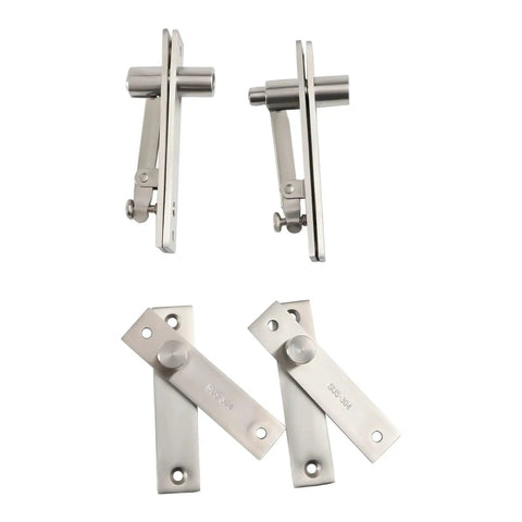 Pivot Hinge 2 Sets Heavy Duty Hidden Door Hinge For Bookcase Cabinets Sleek Center Hung 360 Degree Rotation Shaft