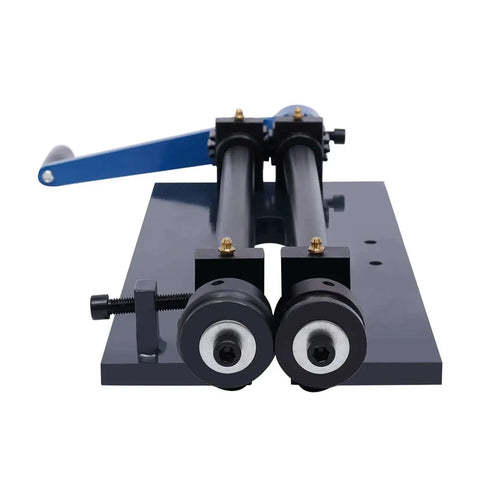 Sheet Metal Bead Roller Machine 12 Inch Manual Bead Roller With Gear Drive Bench Mount front view showing gear rollers.