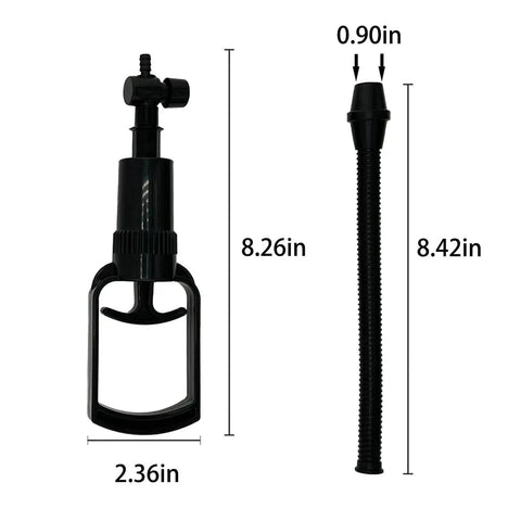 Ergonomic Vacuum Pump Handle With Quick Release Valve For Suction Rod Pumps Manual Vacuum Pump Handle With Textured Grip