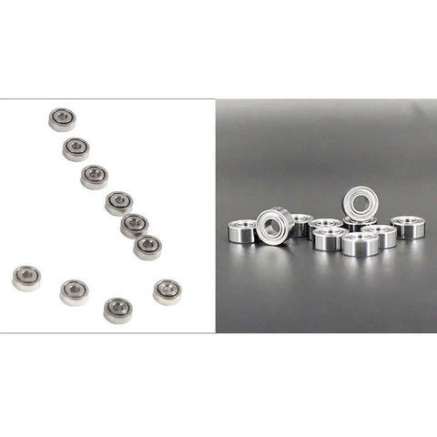 681ZZ 10-Pack Mini Metal Shielded Deep Groove Ball Bearings 3×7×3 mm Carbon Steel ABEC-1 Pre-Lubricated displayed on white background