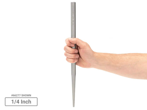 Long Alignment Punch Set Three Piece With Three Sixteenth Inch One Quarter Inch And Five Sixteenth Inch Punches For Precise Hole Alignment