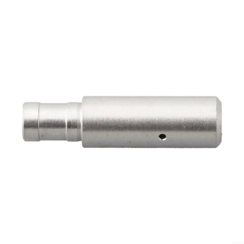 White Ceramic EDM Drill Electrode Guide For CNC Machining With Fine Hole Discharge Tip 1.0mm, Wire EDM Nozzle, side view, single hole visible