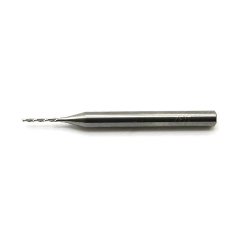 Side view of Carbide Downcut Router Bit For Wood Carving And Engraving One Thirty-Second Inch Diameter One Eighth Inch Shank Ideal For Slots