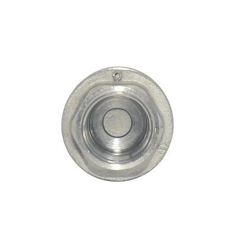 Front view of in-line NPT female check valve, stainless steel SS316, 1/2 inch